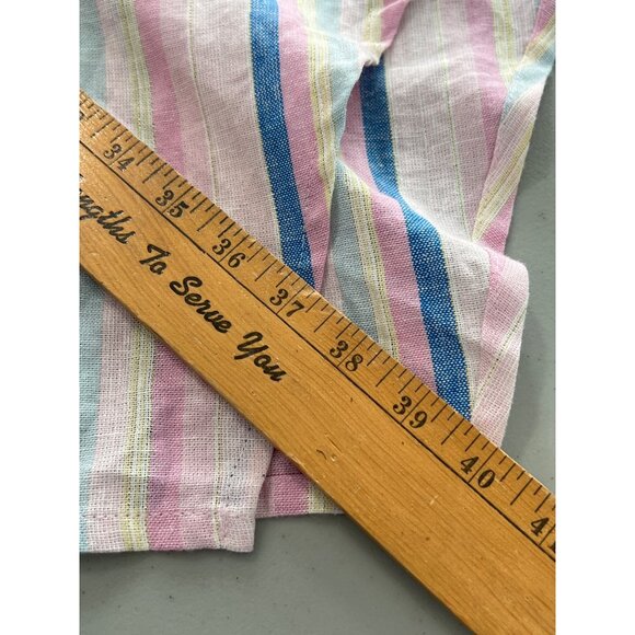 Jones and Co Jones New York Striped Linen Blend Tunic Size L Pink Blue Lagenlook - Picture 3 of 10